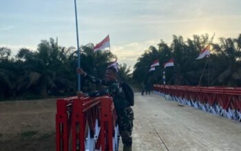 TNI-AD Memastikan Proses Pembangunan Jembatan Modular Dilakukan Secara Cepat dan Intensif.