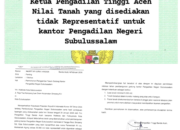 Lahan Berjurang dan Sulit Diakses, Pengadilan Tinggi Aceh Desak Penggantian Lokasi Kantor PN Subulussalam