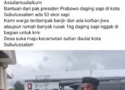 Dari Viral Hingga Tersalur: Daging Meugang Presiden Prabowo Subianto Akhirnya Sampai ke Warga Desa Suka Maju