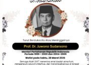 Ucapan Belasungkawa, Arief Martha Rahadyan: Kehilangan Sosok Negarawan, Prof. Dr. Juwono Sudarsono