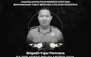 Personel Direktorat Lalu Lintas Polda Metro Jaya Brigadir Fajar Permana Gugur Diduga Kelelahan Setelah Jalankan Tugas Pengamanan Mudik Lebaran