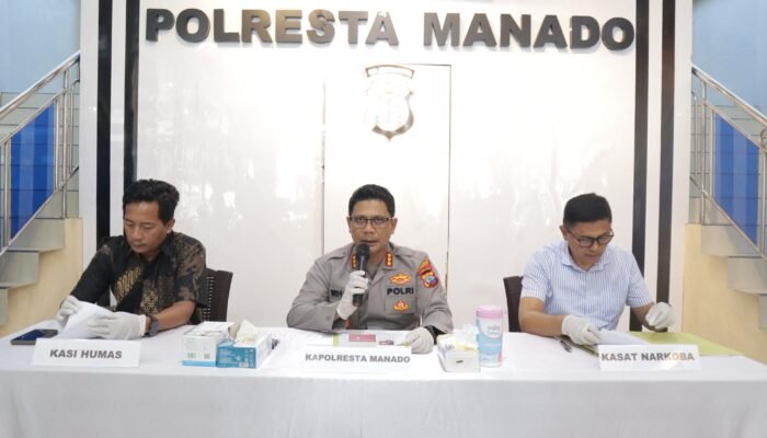 Selama Februari 2026, Polresta Manado Ungkap Kasus Sabu dan Ribuan Obat Keras