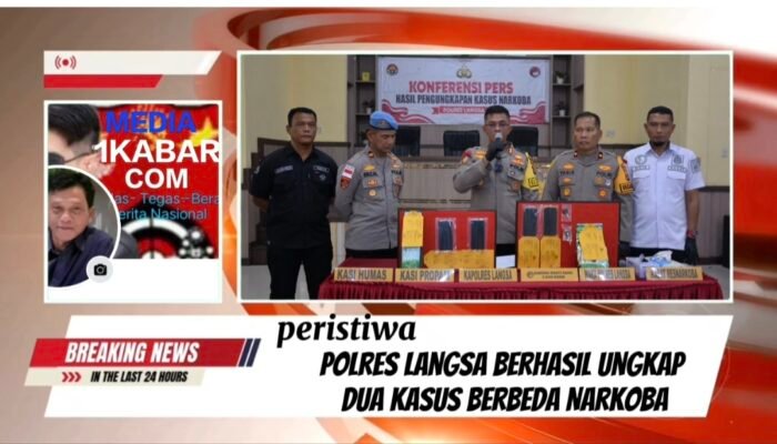 Polres Langsa Ungkap 2 Kasus Sabu 2,039 Kg, Empat Tersangka Diamankan