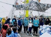 Airin Rico Waas Ajak Siswa PAUD dan TK Belajar Sambil Bermain di KRI Bima Suci