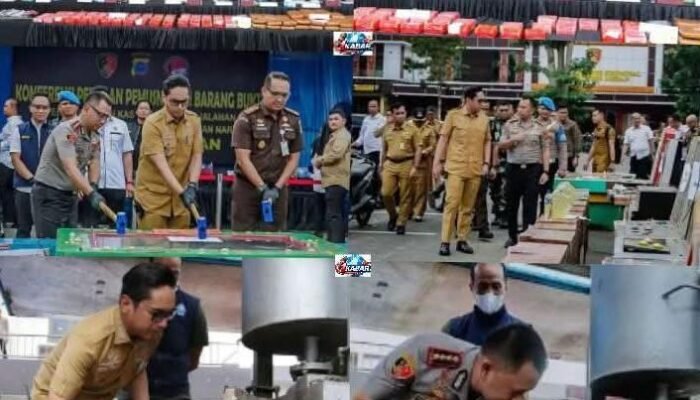 Pemusnahan Barang Bukti di Polrestabes Medan, Rico Waas : Pemko Medan dan Forkopimda Komitmen Tutup Semua Celah Narkoba dan Judi di Kota Medan