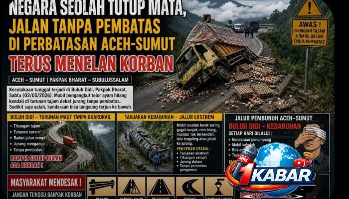 “Negara Seolah Tutup Mata, Jalan Tanpa Pembatas di Perbatasan Aceh-Sumut Terus Menelan Korban”